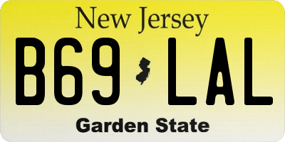 NJ license plate B69LAL