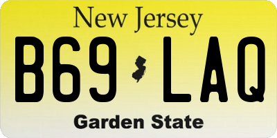 NJ license plate B69LAQ