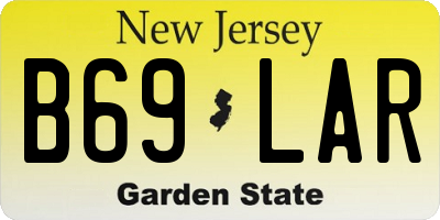 NJ license plate B69LAR