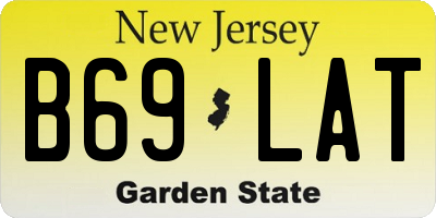 NJ license plate B69LAT