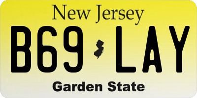 NJ license plate B69LAY