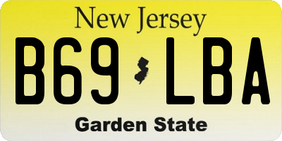 NJ license plate B69LBA