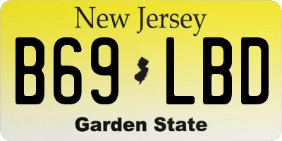 NJ license plate B69LBD