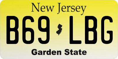 NJ license plate B69LBG