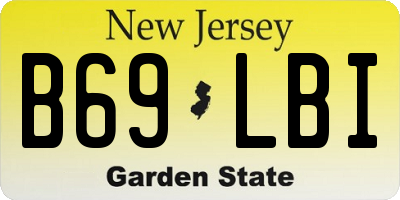 NJ license plate B69LBI