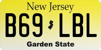 NJ license plate B69LBL