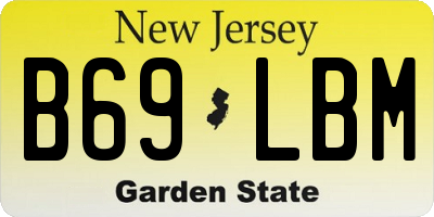 NJ license plate B69LBM