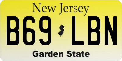NJ license plate B69LBN