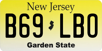 NJ license plate B69LBO