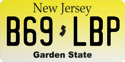 NJ license plate B69LBP