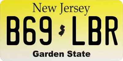 NJ license plate B69LBR