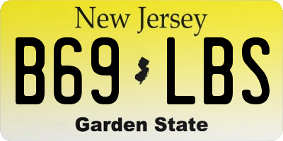 NJ license plate B69LBS