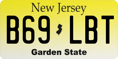 NJ license plate B69LBT