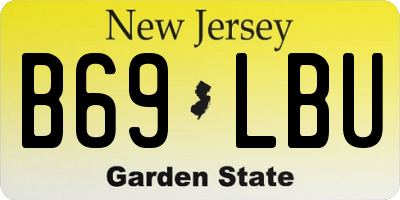 NJ license plate B69LBU