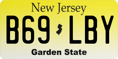 NJ license plate B69LBY