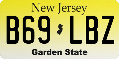NJ license plate B69LBZ