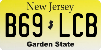 NJ license plate B69LCB
