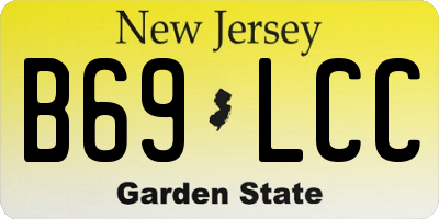 NJ license plate B69LCC