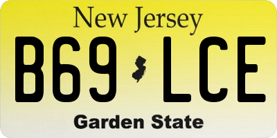 NJ license plate B69LCE