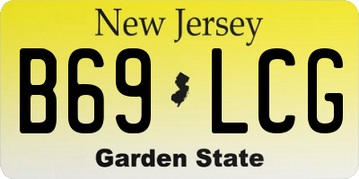 NJ license plate B69LCG