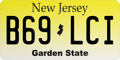NJ license plate B69LCI