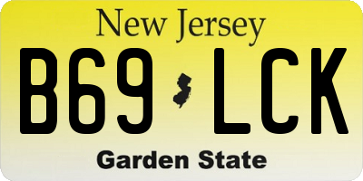 NJ license plate B69LCK