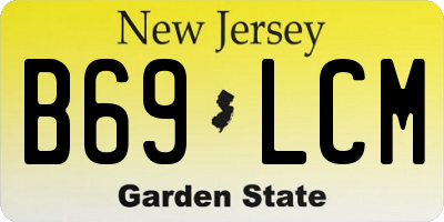 NJ license plate B69LCM