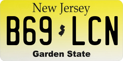 NJ license plate B69LCN