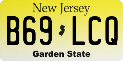 NJ license plate B69LCQ