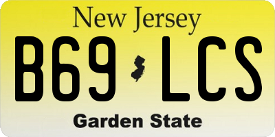 NJ license plate B69LCS