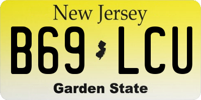 NJ license plate B69LCU