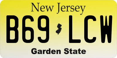 NJ license plate B69LCW