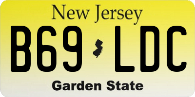 NJ license plate B69LDC
