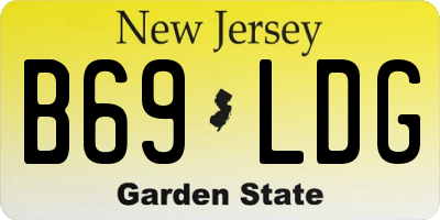 NJ license plate B69LDG