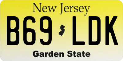 NJ license plate B69LDK