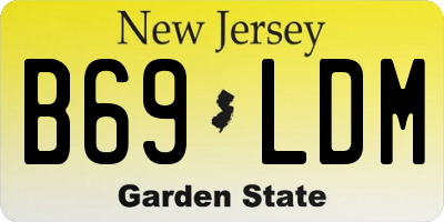 NJ license plate B69LDM