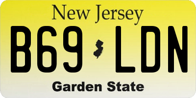 NJ license plate B69LDN