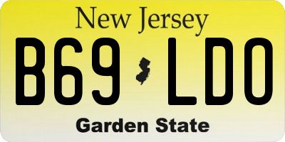 NJ license plate B69LDO