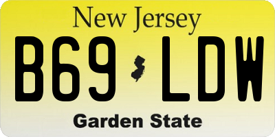 NJ license plate B69LDW