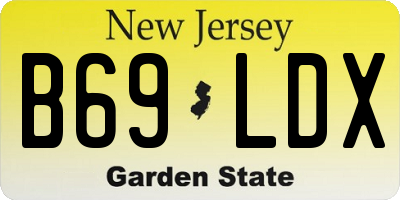 NJ license plate B69LDX