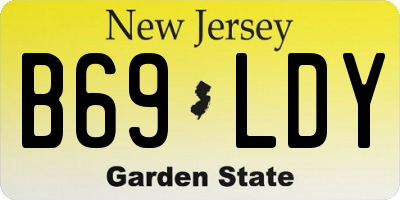 NJ license plate B69LDY
