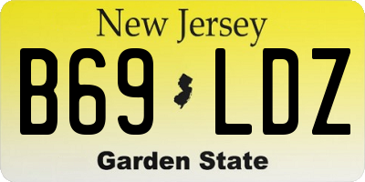 NJ license plate B69LDZ