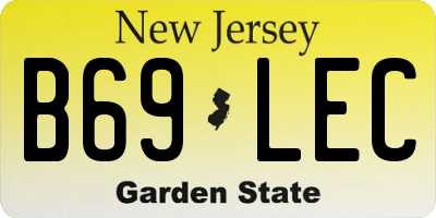 NJ license plate B69LEC