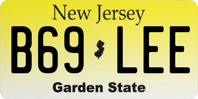 NJ license plate B69LEE