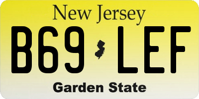 NJ license plate B69LEF