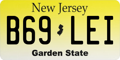 NJ license plate B69LEI