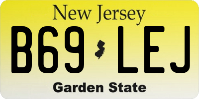 NJ license plate B69LEJ