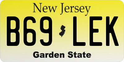 NJ license plate B69LEK