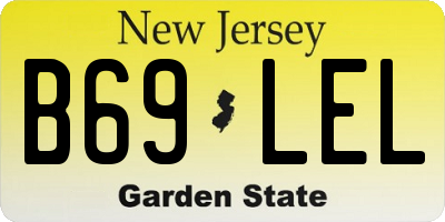 NJ license plate B69LEL