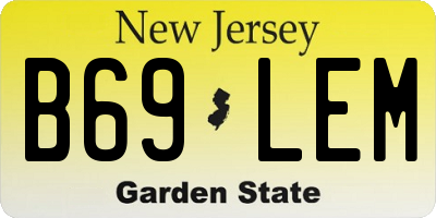 NJ license plate B69LEM